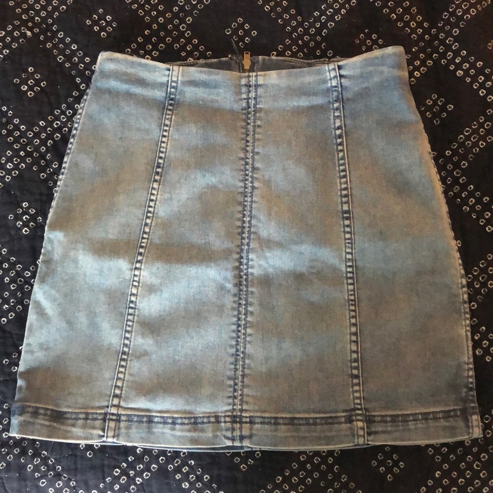 High-Waisted Denim Skirt